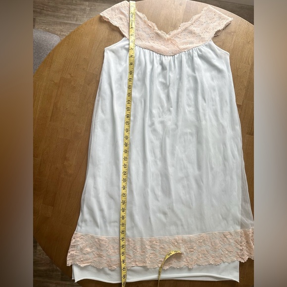 Vintage 60s Light Blue Nightie w/ Lace Aristocraft By Superior Medium - Picture 5 of 7